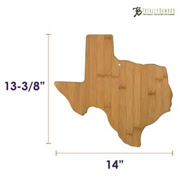Totally Bamboo Texas State Shaped Bamboo Serving & Cutting Board