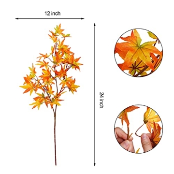 Miayon Autumn Maple Leaf Branches for Home Decor