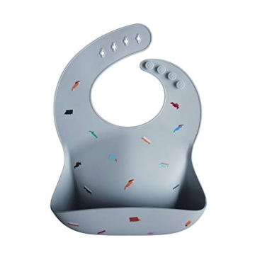 Stylish Mushie Silicone Baby Bib Waterproof Adjustable Fit