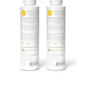 Grow Fragrance Scented Fabric and Room Air Freshener Spray - Non-Toxic Essential Oils - Bamboo 2-Pac...