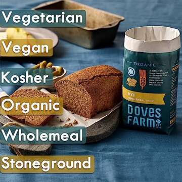Doves Farm Organic Rye Wholemeal Flour | Versatile Baking Flour for Healthy Recipes