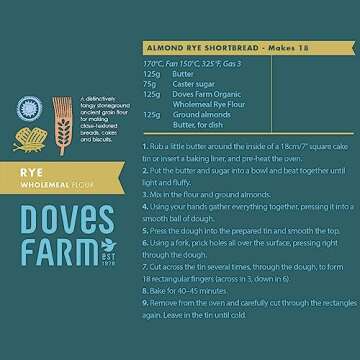 Doves Farm Organic Rye Wholemeal Flour | High Fiber Baking Flour