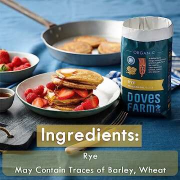 Doves Farm Organic Rye Wholemeal Flour | High Fiber Baking Flour