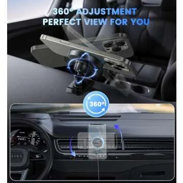 Mag-Safe Car Mount Charger for iPhone 15W Wireless Charging