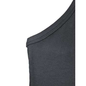 iGENJUN Workout Tops for Women Racerback Tank Tops Yoga Gym Ribbed Sleeveless Shirts Clothes,S,Gray