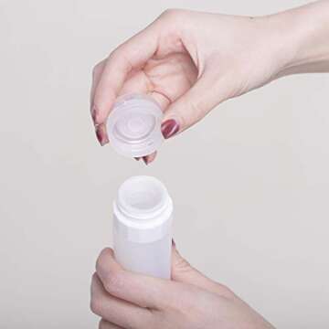 AMMAX Travel Bottles, Leakproof Silicone Refillable Travel Containers, Squeezable Tube Sets Cosmetic Toiletry Containers for Shampoo Lotion Soap 4 Pack (3 fl. oz)