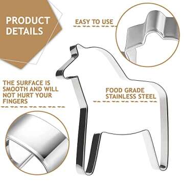 COLIBROX Scandinavian Sweden Swedish Dala Horse Cookie Cutter #186HOR