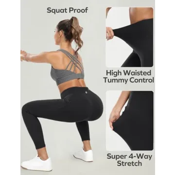 Ewedoos Yoga Pants Women High Waisted Workout Leggings with Pockets