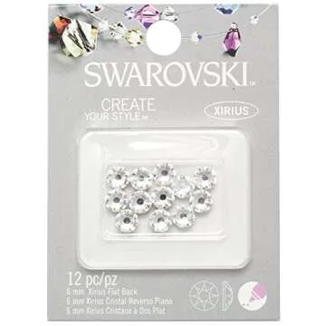 Swarovski - Create Your Style Flatback 6mm Crystal 3 packages of 12 Piece (36 Total Crystals)