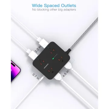 Surge Protector Power Strip with USB Charging Ports