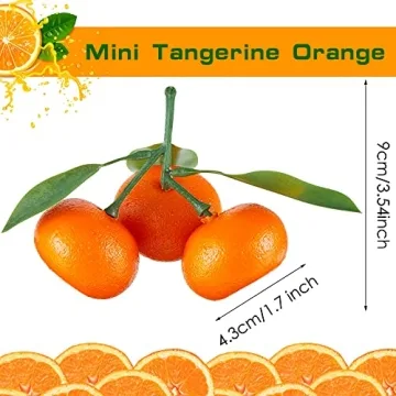 Realistic Artificial Mini Oranges for Home Decor