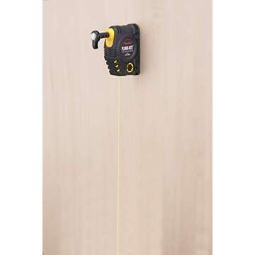 TAJIMA Plumb Bob Setter - 14 oz (400g) Magnetic Plumb-Rite with 14.5 ft Auto Recoil Cord & Quick-Stabilizing Bob - PZB-400GP