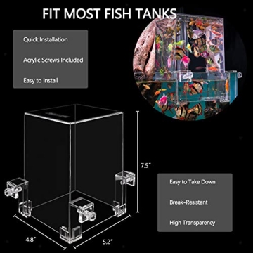 Hifybaty Clear Fish Elevator with Auto-Refill for Tanks