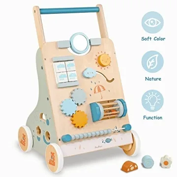 Pairpear Baby Push Walker with Engaging Activity Toys
