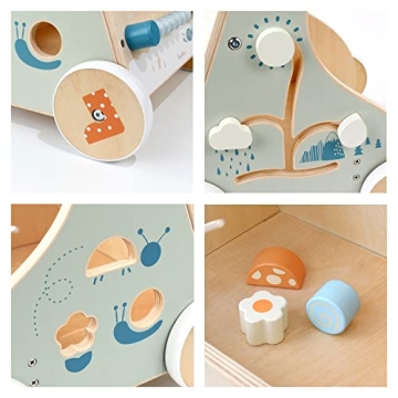 Pairpear Baby Push Walker with Engaging Activity Toys