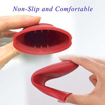Versatile Silicone Hot Handle Cover - Red