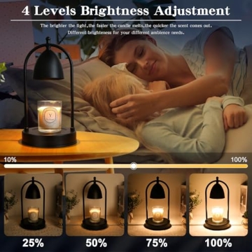 CANMEIJIA Dimmable Candle Warmer Lamp with Timer Safe Home Decor