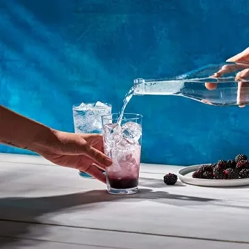 Set of 10 Premium 16oz Drinking Glasses - Stackable & Dishwasher Safe