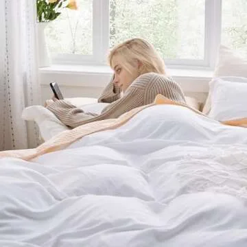 Luxurious Bright White Duvet Cover Set for Ultimate Comfort