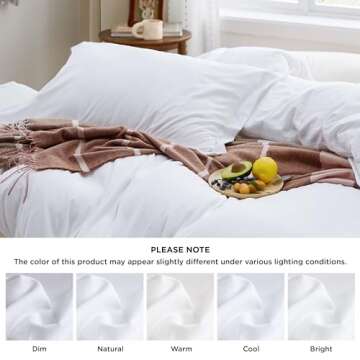 Luxurious Bright White Duvet Cover Set for Ultimate Comfort