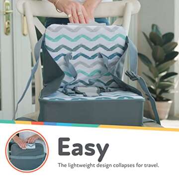 Nuby Easy Go Booster Seat - Travel Booster Seat for Babies and Toddlers - Holds Up To 50 Pounds - 9+...
