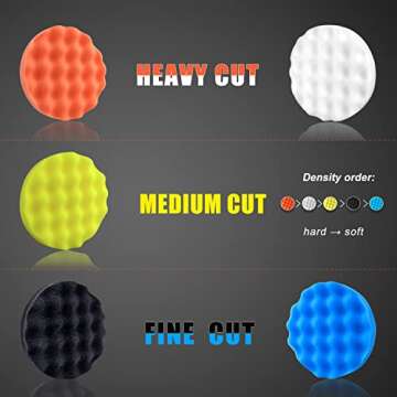 6 Inch Car Polishing & Buffing Sponge Pads Kit - 11PCS for Electric Drill