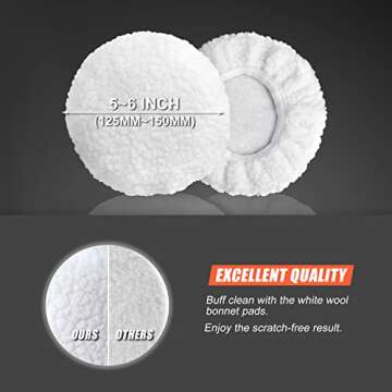 6 Inch Car Polishing & Buffing Sponge Pads Kit for DIY