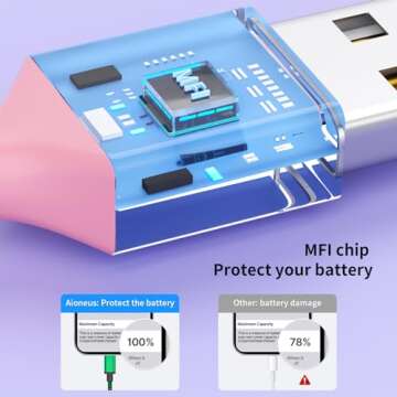 IDISON iPhone Charger, Charging Cable 4 Pack (3/3/6/6FT) MFi Certified Nylon Braided USB to iPhone C...