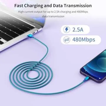 IDISON iPhone Charger, Charging Cable 4 Pack (3/3/6/6FT) MFi Certified Nylon Braided USB to iPhone Cables Fast Charging Cord Compatible with iPhone 14 13 12 11 pro max XR XS X 8 7 6 Plus SE and More