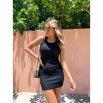 Goranbon Summer Tank Dresses Bodycon Mini Dress