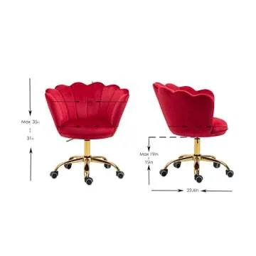 Stylish ZOBIDO Velvet Task Chair for Home & Office