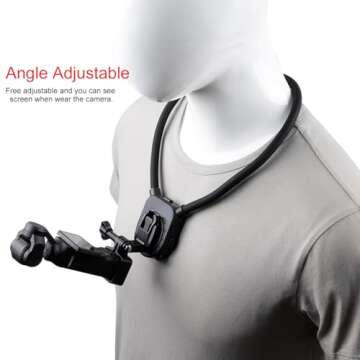 PellKing Neck Mount Holder for DJI Pocket 3,360 Degree Rotation Hands Free Neck Phone Holder POV/Vlo...