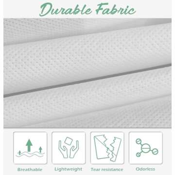 MISSLO 70" Bridal Wedding Gown Dress Garment Bag with Accessories Pouch Large Travel Garment Cover 8" Gusset (White)