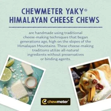Chewmeter Himalayan Yaky Cheese Chew, 100% Natural, Long Lasting, Gluten Free, Healthy & Safe Dog Treats, Lactose & Grain Free, Protein Rich, Stain Free, Small, For Dogs 15 Lbs & Smaller, 3.3 Ounce