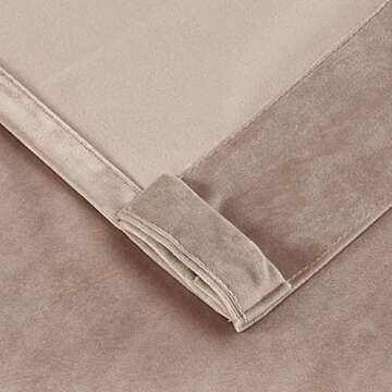 Comfort Spaces Poly Velvet Curtain Set, Energy Efficient