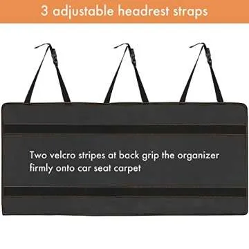 MARKSIGN Deluxe Trunk Organizer with 3 Mesh Pockets, High-elasticity Mesh Pockets for Balls, Top flap Pockets for Kids and Pets, Reinforced Never-sag Design…