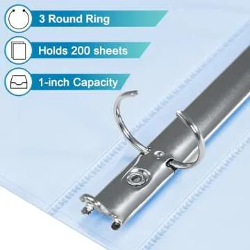 Stylish 1'' 3-Ring Binder - Eco-Friendly Organization