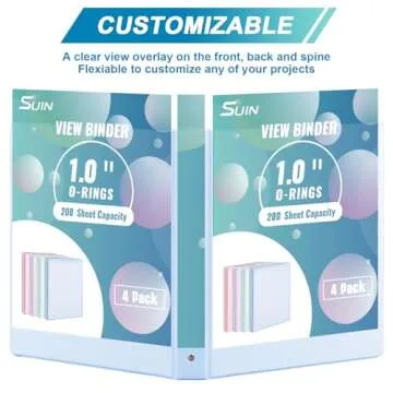 Stylish 1'' 3-Ring Binder - Eco-Friendly Organization