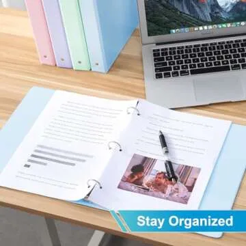 Stylish 1'' 3-Ring Binder - Eco-Friendly Organization