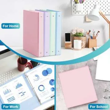 Stylish 1'' 3-Ring Binder - Eco-Friendly Organization