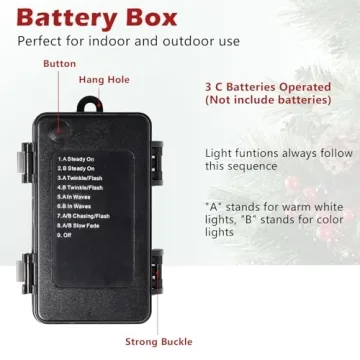 SHareconn 9FT Christmas Garland with Remote Color Lights