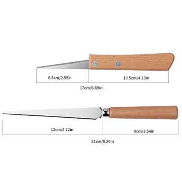 2pcs Wooden Handle Fettling Knife Set for Pottery, Carving & Sculpting Tools