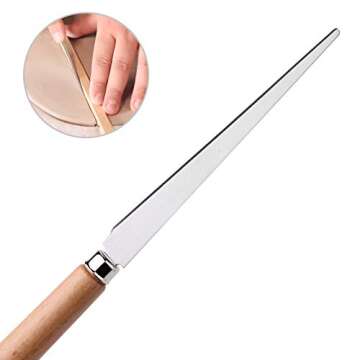 2pcs Wooden Handle Fettling Knife Set for Arts & Crafts