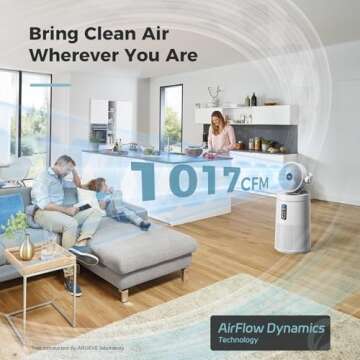 AROEVE Air Purifiers Fan for Home Large Room With 2-In-1 Air Circulator Fan System And Smart WIFI Co...