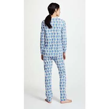 Roller Rabbit Blue Monkey PJ Set for Women - Size S