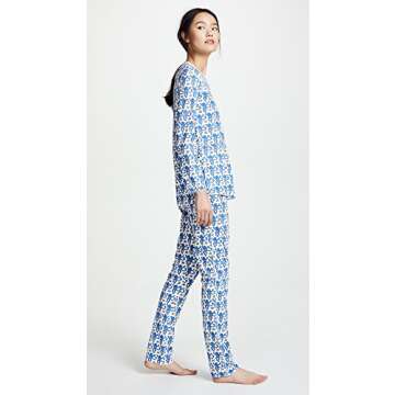 Roller Rabbit Blue Monkey PJ Set for Women - Size S