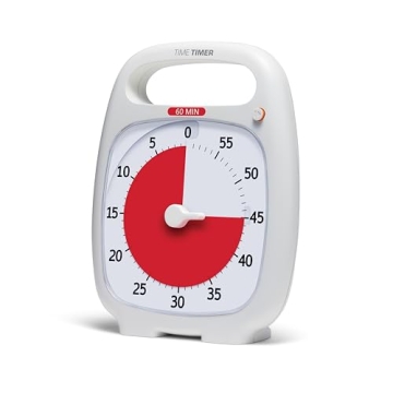 Time Timer PLUS 60 Minute Desk Visual Timer with Portable Handle