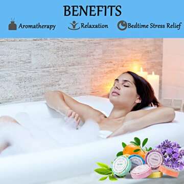 Aromatherapy Shower Steamers- Box of 6 Premium Shower Bombs with Essential Oils. Self Care Christmas Gifts for Women and Easter Basket Stuffers for Adults and Teens Holiday Gifts for Women.