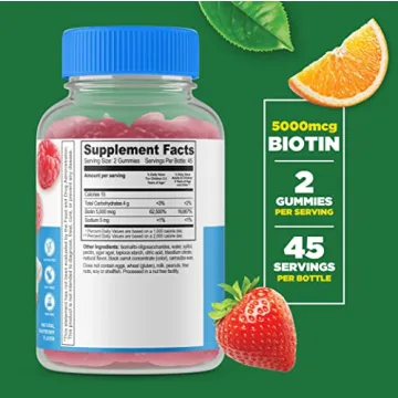 Sugar Free Biotin Gummies for Kids - 90 Count