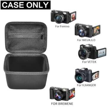 Durable Vlogging Camera Case for 4K Digital Cameras - Waterproof & Portable
